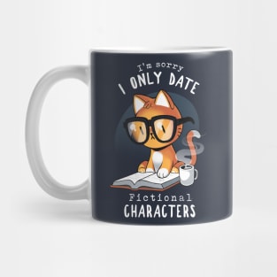 Fictional Characters - Smart Bookworm Cat - Funny Quote Mug